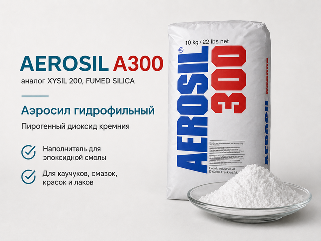 XYSIL 300. Аналог FUMED SILICA HL-300, AEROSIL А300. Аэросил Гидрофильный.